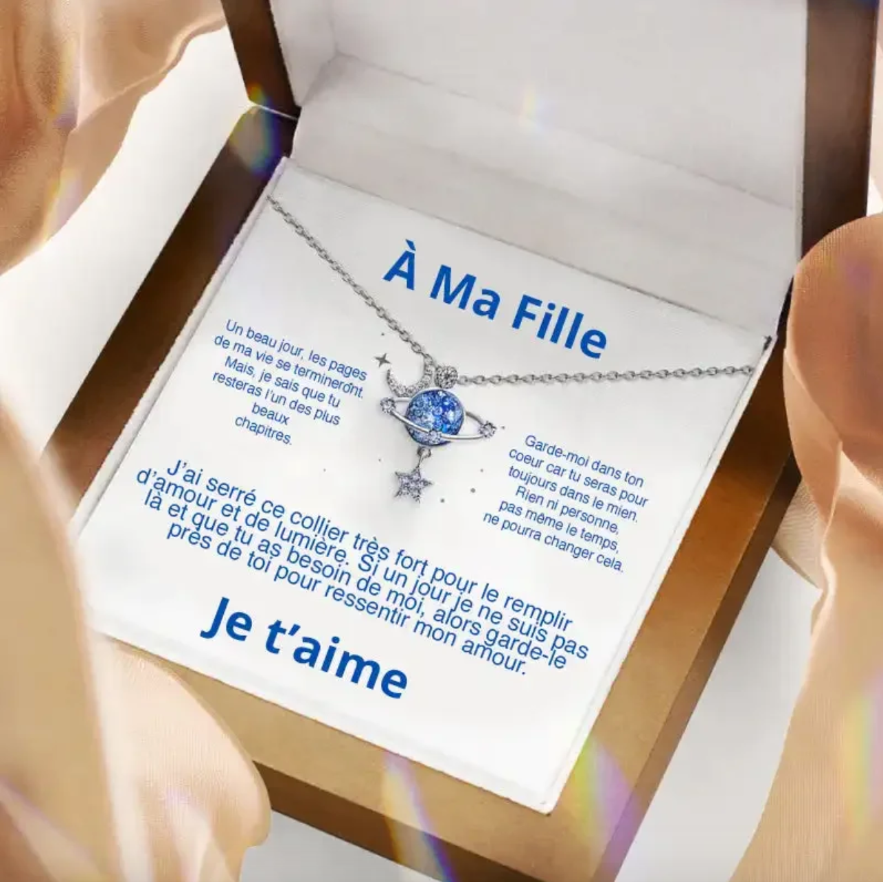 Collier Amour Étoilé - À Ma Fille - Je t'aime