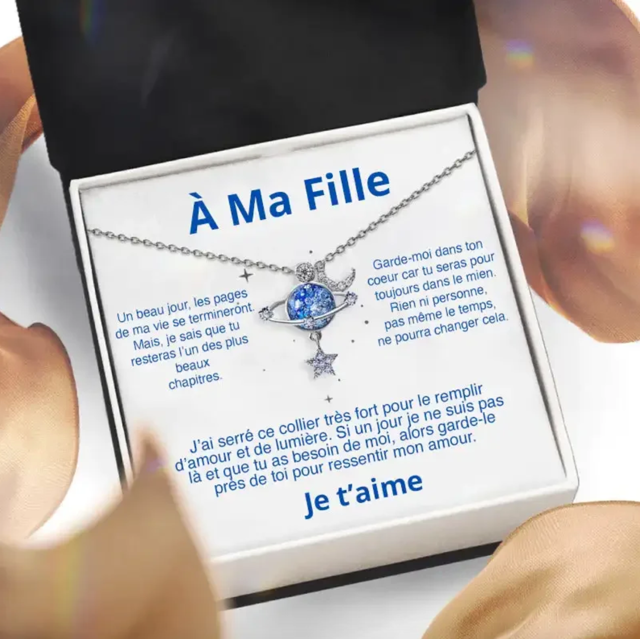 Collier Amour Étoilé - À Ma Fille - Je t'aime