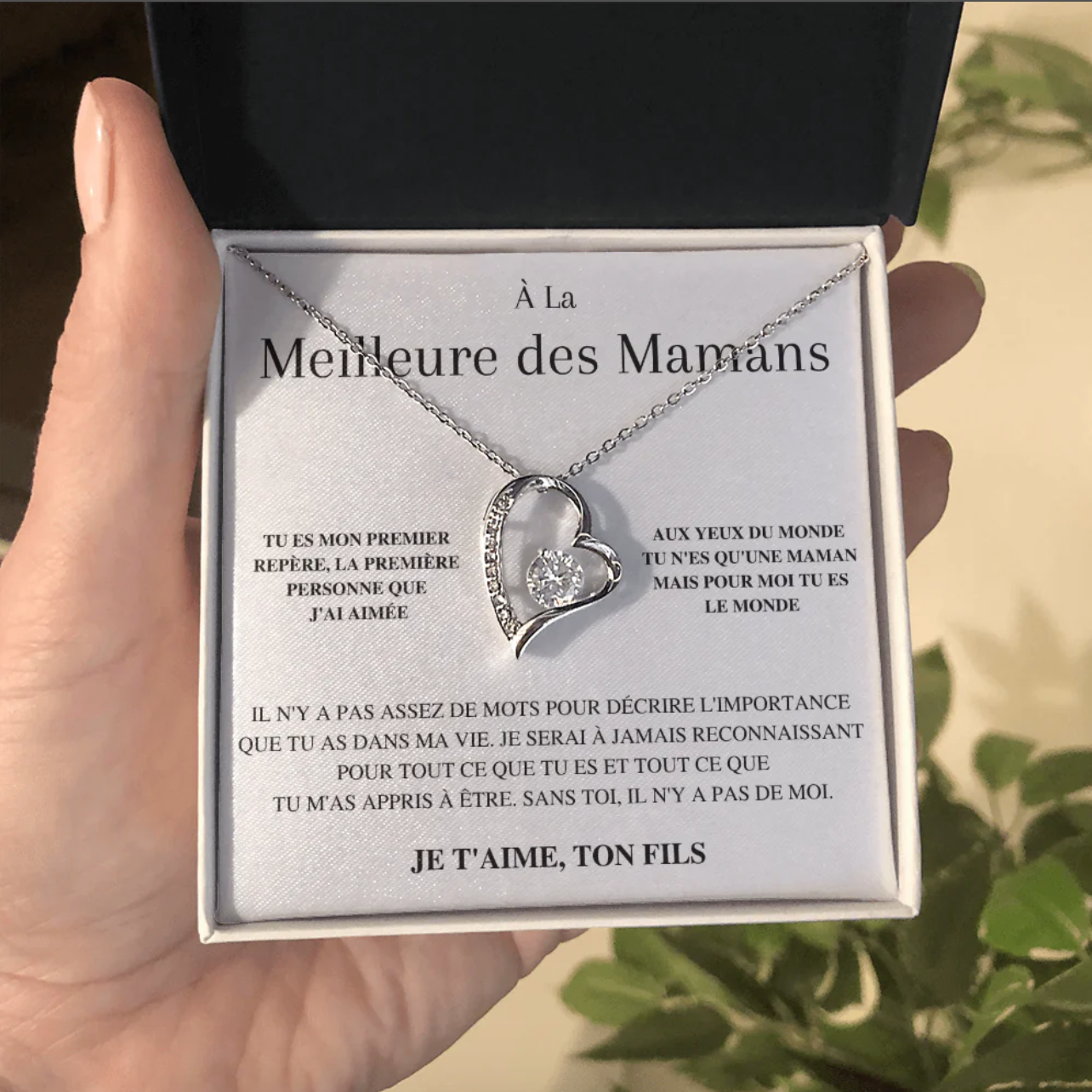 Collier d'amour éternel - À la meilleure des mamans - Ton Fils